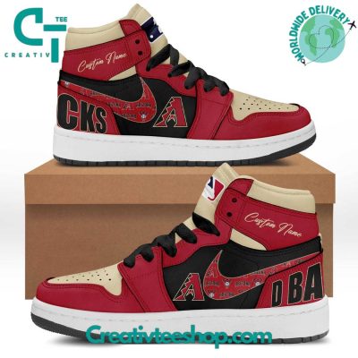 MLB Arizona Diamondbacks Personalized Air Jordan 1 Sneaker - soulcals.com