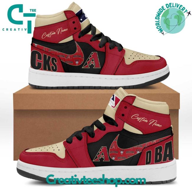 MLB Arizona Diamondbacks Personalized Air Jordan 1 Sneaker - soulcals.com