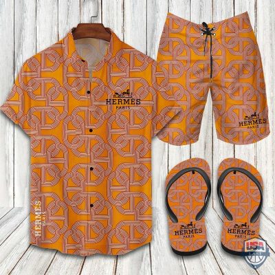 Hermes Hawaiian Shirt Beach Short 05 - Hot Sale 2025