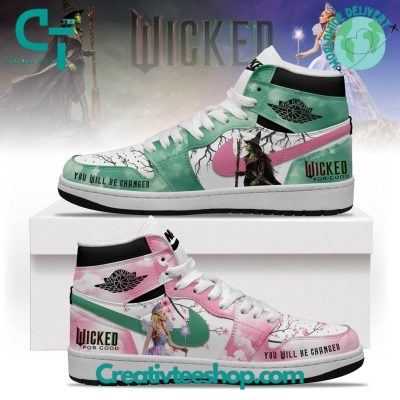 Wicked "You will be Changed For Good" Special Air Jordan 1 Sneaker - Creativteeshop