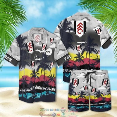 Fulham Fc Palm Tree Hawaiian Shirt Beach Shorts - Hot Sale 2025