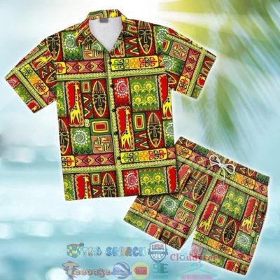 African Tribal Hawaiian Shirt And Shorts - Hot Sale 2025