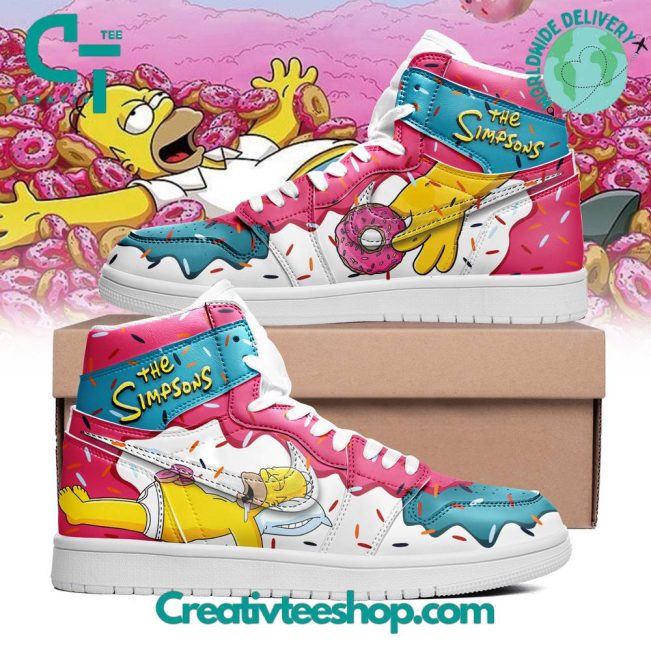 The Simpsons Donut And Sleep Air Jordan 1 Sneaker - soulcals.com
