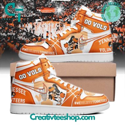 Tennessee Volunteers Basketball Go Vols Air Jordan 1 Sneaker - soulcals.com