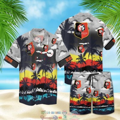 Stade Rennais Fc Palm Tree Hawaiian Shirt Beach Shorts - Hot Sale 2025