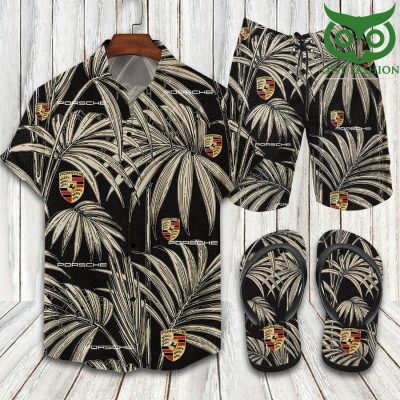 PORSCHE leaves FLIP FLOPS AND COMBO HAWAII SHIRT SHORTS