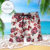 Ac Dc Rock Band Floral Pattern White Hawaiian Shirt And Short.jpg - demo10