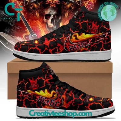 ACDC Just Rock Air Jordan 1 Sneaker - soulcals.com
