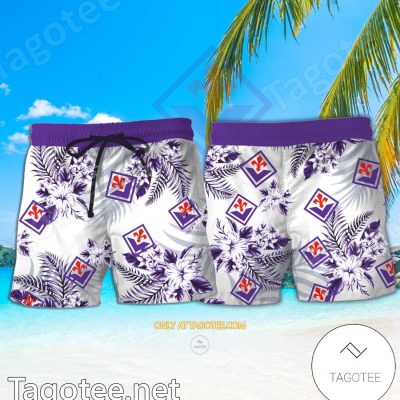 ACF Fiorentina Logo Hawaiian Shirt And Shorts - Teesmith