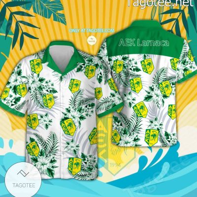 AEK Larnaca Beach Hawaiian Shirt, Shorts - Teesmith