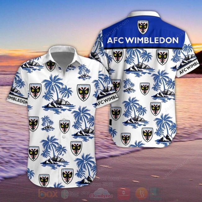 Afc Wimbledon Hawaiian Shirt, Short - Hot Sale 2025