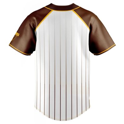 AFL Hawthorn Hawks White Brown Baseball Jersey