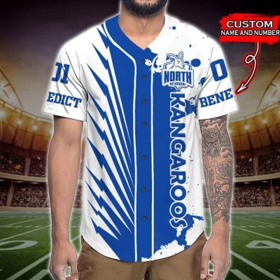 AFL North Melbourne Kangaroos Custom Name Number Mascot Baseball Jersey