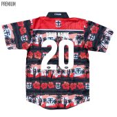 Afl St Kilda Saints Custom Name Number Black Hawaiian Shirt Back.jpg - demo10