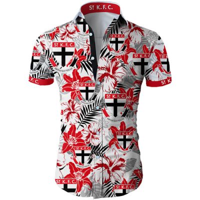 AFL St Kilda Saints Floral Hawaiian Shirt