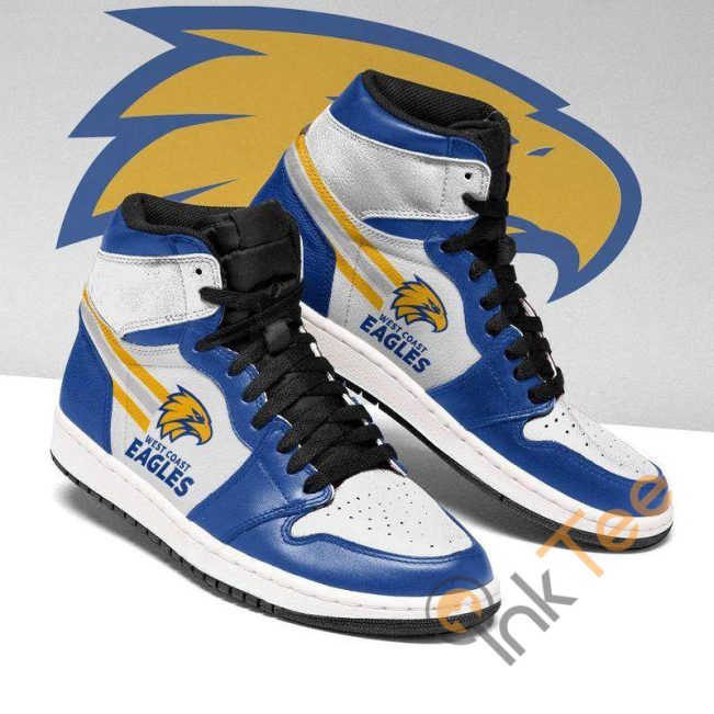 AFL West Coast Eagles Blue White Air Jordan 1 High Sneakers