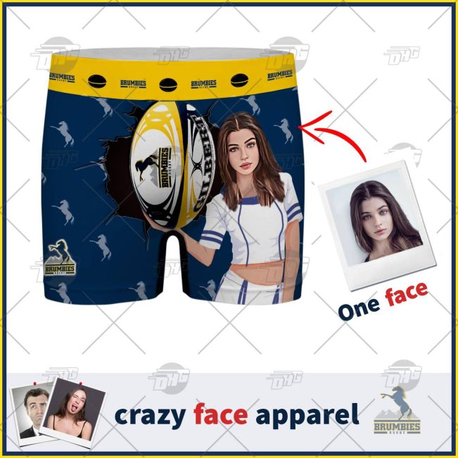 Custom men boxer with face Super Rugby ACT BRUMBIES personalized gifts for him - OldSchoolThings - Personalize Your Own New & Retro Sports Jerseys, Hoodies, T Shirts