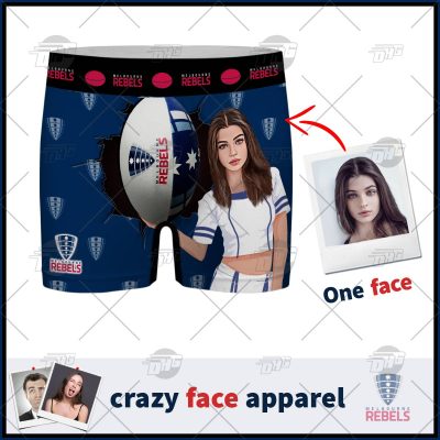 Custom men boxer with face Super Rugby MELBOURNE REBELS personalized gifts for him - OldSchoolThings - Personalize Your Own New & Retro Sports Jerseys, Hoodies, T Shirts