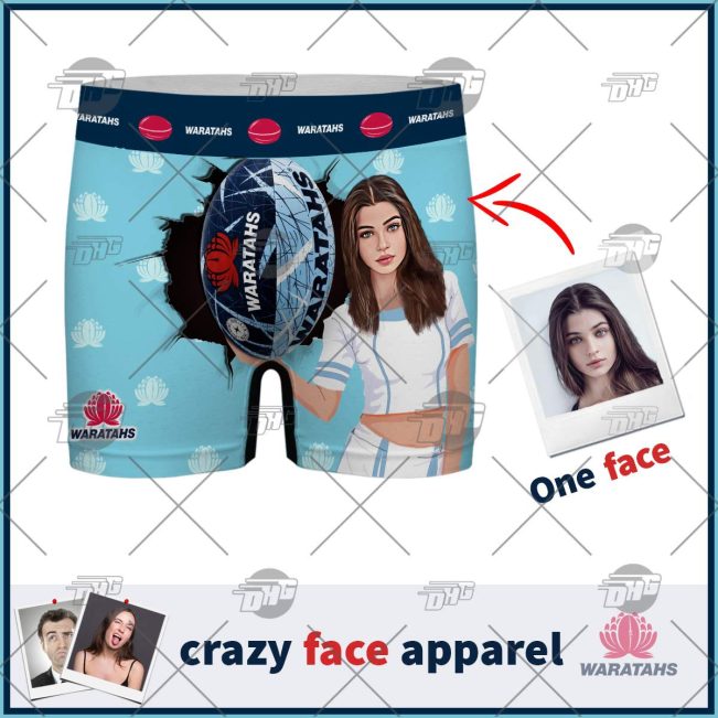 Custom men boxer with face Super Rugby NSW WARATAHS personalized gifts for him - OldSchoolThings - Personalize Your Own New & Retro Sports Jerseys, Hoodies, T Shirts