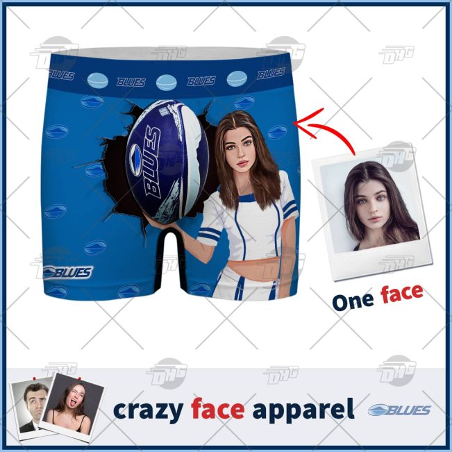 Custom men boxer with face Super Rugby AUCKLAND BLUES personalized gifts for him - OldSchoolThings - Personalize Your Own New & Retro Sports Jerseys, Hoodies, T Shirts