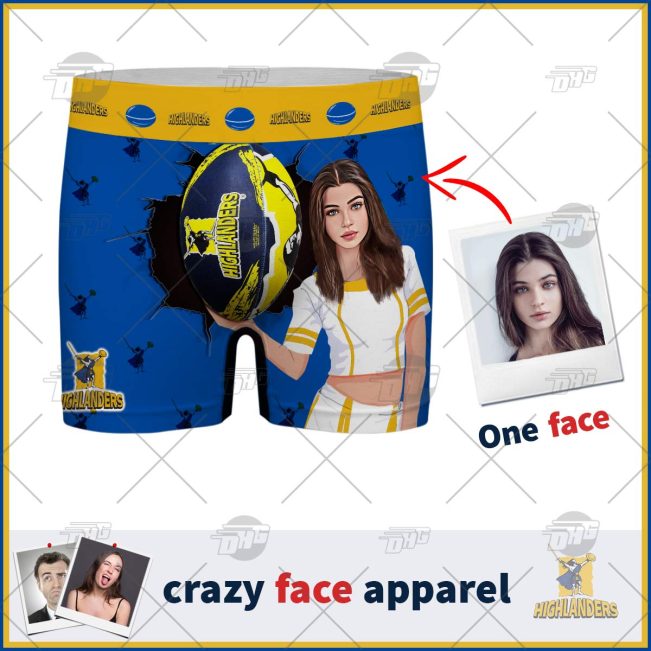 Custom men boxer with face Super Rugby OTAGO HIGHLANDERS personalized gifts for him - OldSchoolThings - Personalize Your Own New & Retro Sports Jerseys, Hoodies, T Shirts