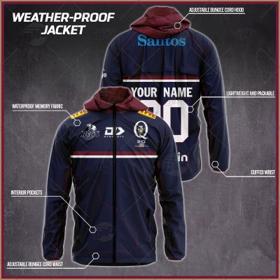 Personalised Super Rugby Queensland Reds Weather Proof Jacket Rain Proof Jacket - OldSchoolThings - Personalize Your Own New & Retro Sports Jerseys, Hoodies, T Shirts