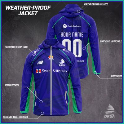 Personalised Super Rugby Fijian Drua Weather Proof Jacket Rain Proof Jacket - OldSchoolThings - Personalize Your Own New & Retro Sports Jerseys, Hoodies, T Shirts