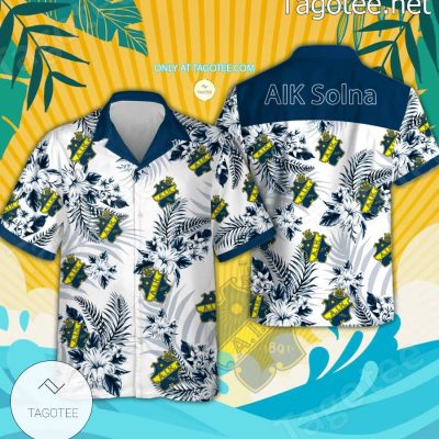 AIK Solna Logo Hawaiian Shirt And Shorts - Teesmith