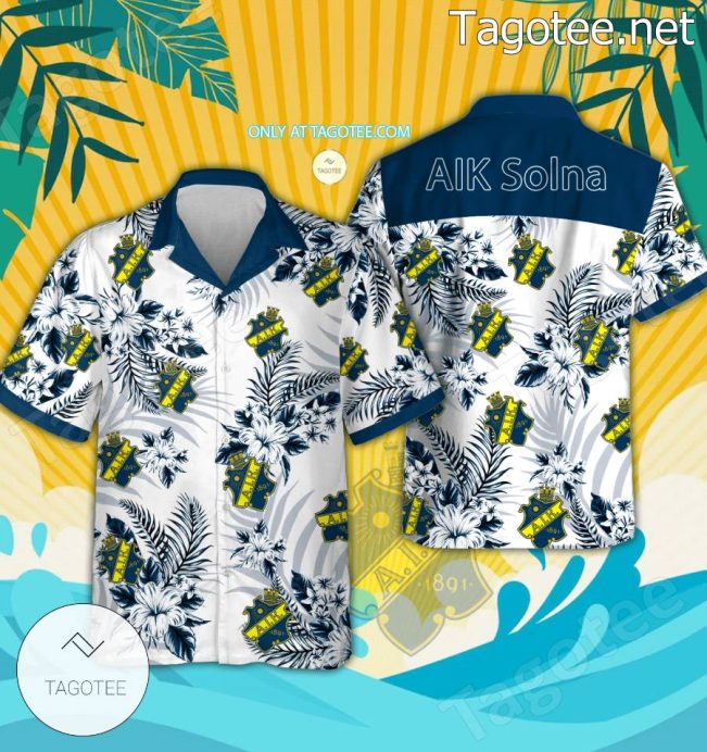 AIK Solna Logo Hawaiian Shirt And Shorts - Teesmith
