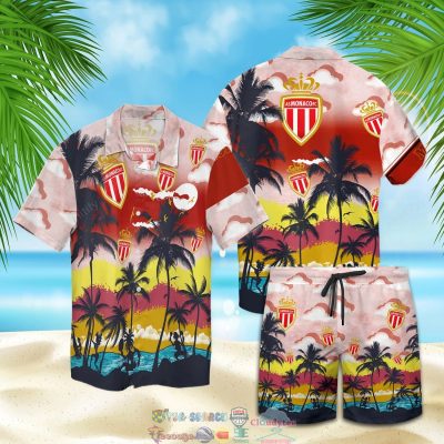 As Monaco Fc Palm Tree Hawaiian Shirt Beach Shorts - Hot Sale 2025