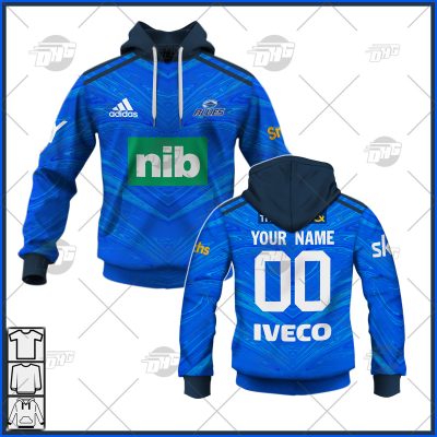 Personalise Auckland Blues Super Rugby 2022 Home Jersey - OldSchoolThings - Personalize Your Own New & Retro Sports Jerseys, Hoodies, T Shirts