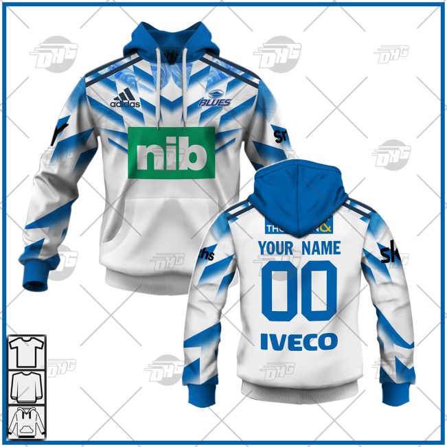 Personalise Auckland Blues Super Rugby 2022 Away Jersey - OldSchoolThings - Personalize Your Own New & Retro Sports Jerseys, Hoodies, T Shirts