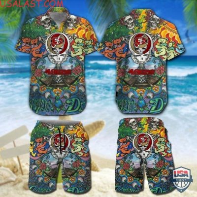 Nfl San Francisco 49Ers Grateful Dead Bears Hawaiian Shirt And Shorts - Hot Sale 2025