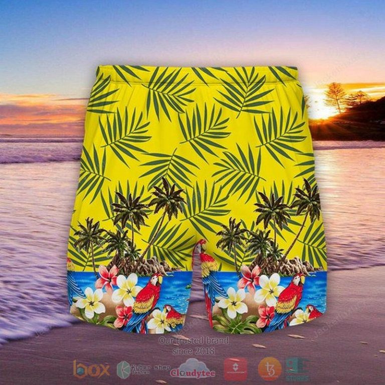 Asm Clermont Auvergne Tropical Plant Yellow Hawaiian Shirt, Shorts - Hot Sale 2025