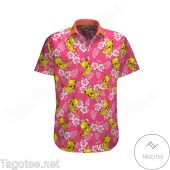 Abra Pokemon Hibicus Floral Pattern Pink Hawaiian Shirt And Short - demo10
