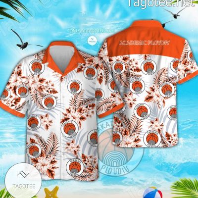Academic Plovdiv Logo Hawaiian Shirt And Shorts - Teesmith