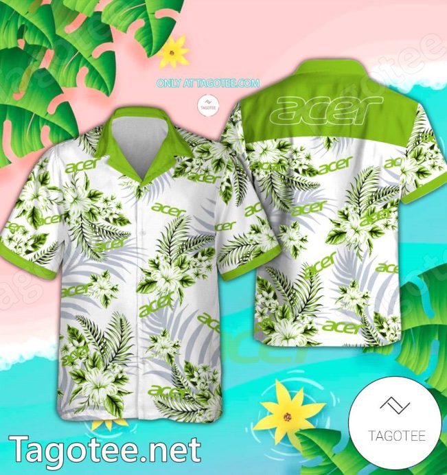 Acer Logo Hawaiian Shirt And Shorts - Teesmith