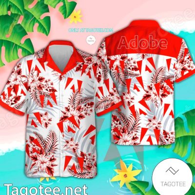 Adobe Logo Hawaiian Shirt And Shorts - Teesmith
