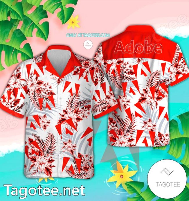 Adobe Logo Hawaiian Shirt And Shorts - Teesmith