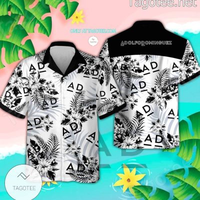 Adolfo Dominguez Logo Hawaiian Shirt And Shorts - Teesmith