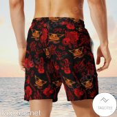 Aerosmith Fashion Red And Black Hawaiian Shirt And Beach Shorts Y - demo10