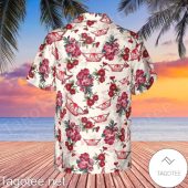 Aerosmith Rock Band Floral Pattern White Hawaiian Shirt And Short A - demo10