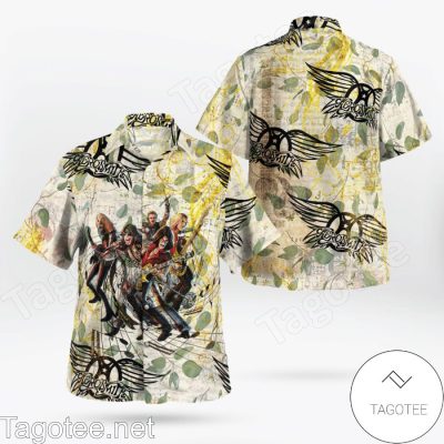 Aerosmith Rock Band Hawaiian Shirt And Short