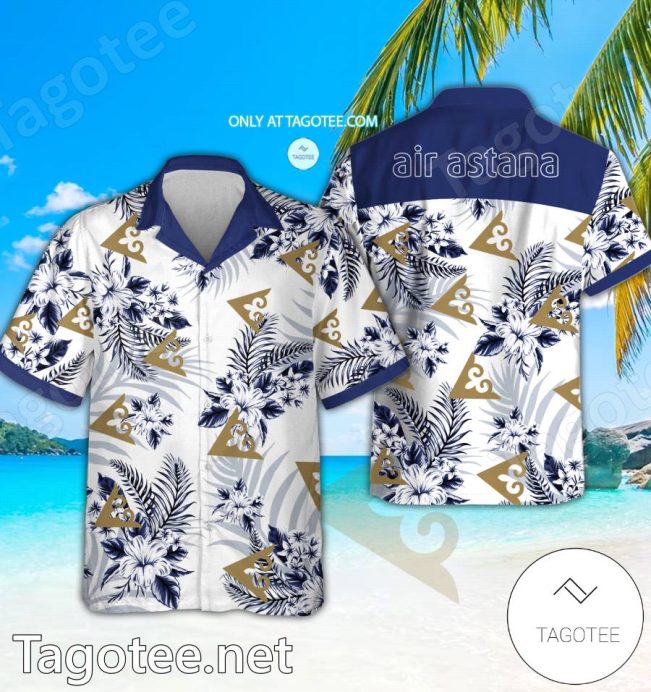Air Astana Logo Hawaiian Shirt And Shorts - Teesmith
