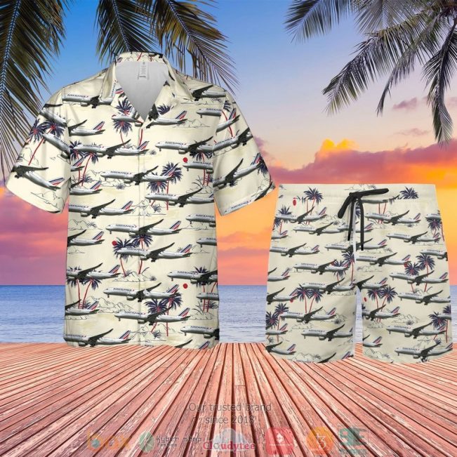 Air France Airbus A350-941 White Hawaiian Shirt, Shorts - Hot Sale 2025