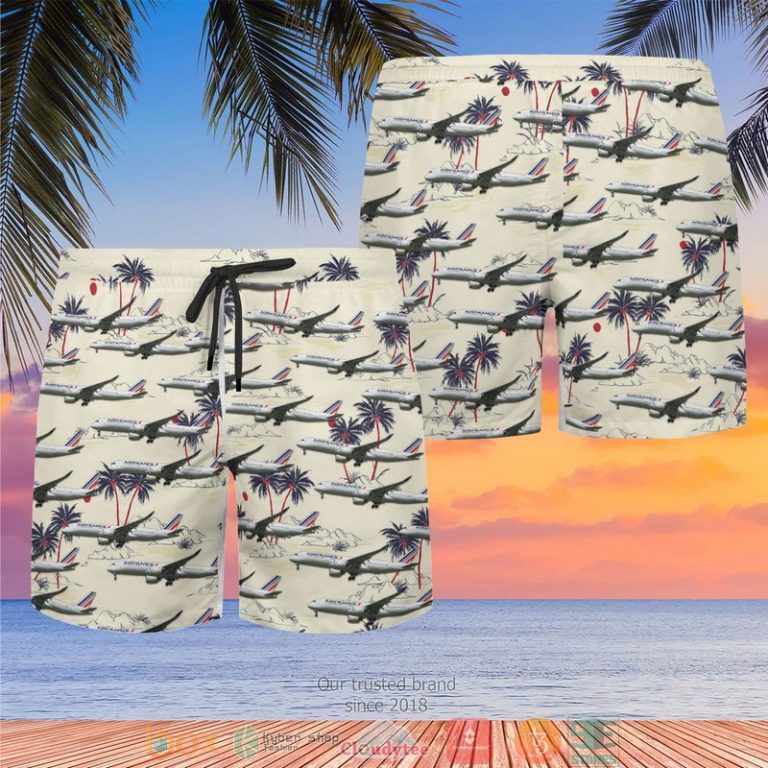 Air France Airbus A350-941 White Hawaiian Shirt, Shorts - Hot Sale 2025