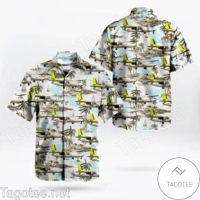 Airbaltic Fokker 50 Aircraft Hawaiian Shirt And Short