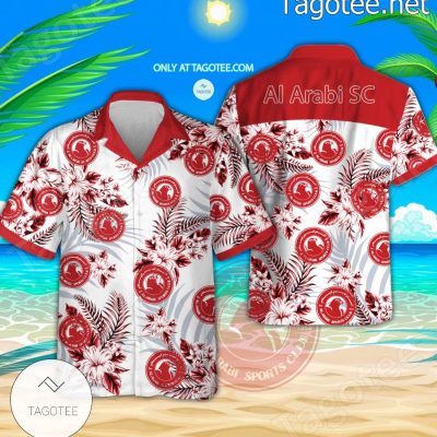 Al Arabi SC Logo Aloha Shirt - Teesmith