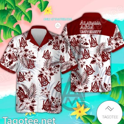 Alabama Agricultural and Mechanical University Logo Hawaiian Shirt And Shorts - Teesmith