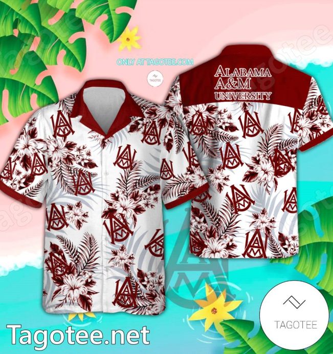 Alabama Agricultural and Mechanical University Logo Hawaiian Shirt And Shorts - Teesmith